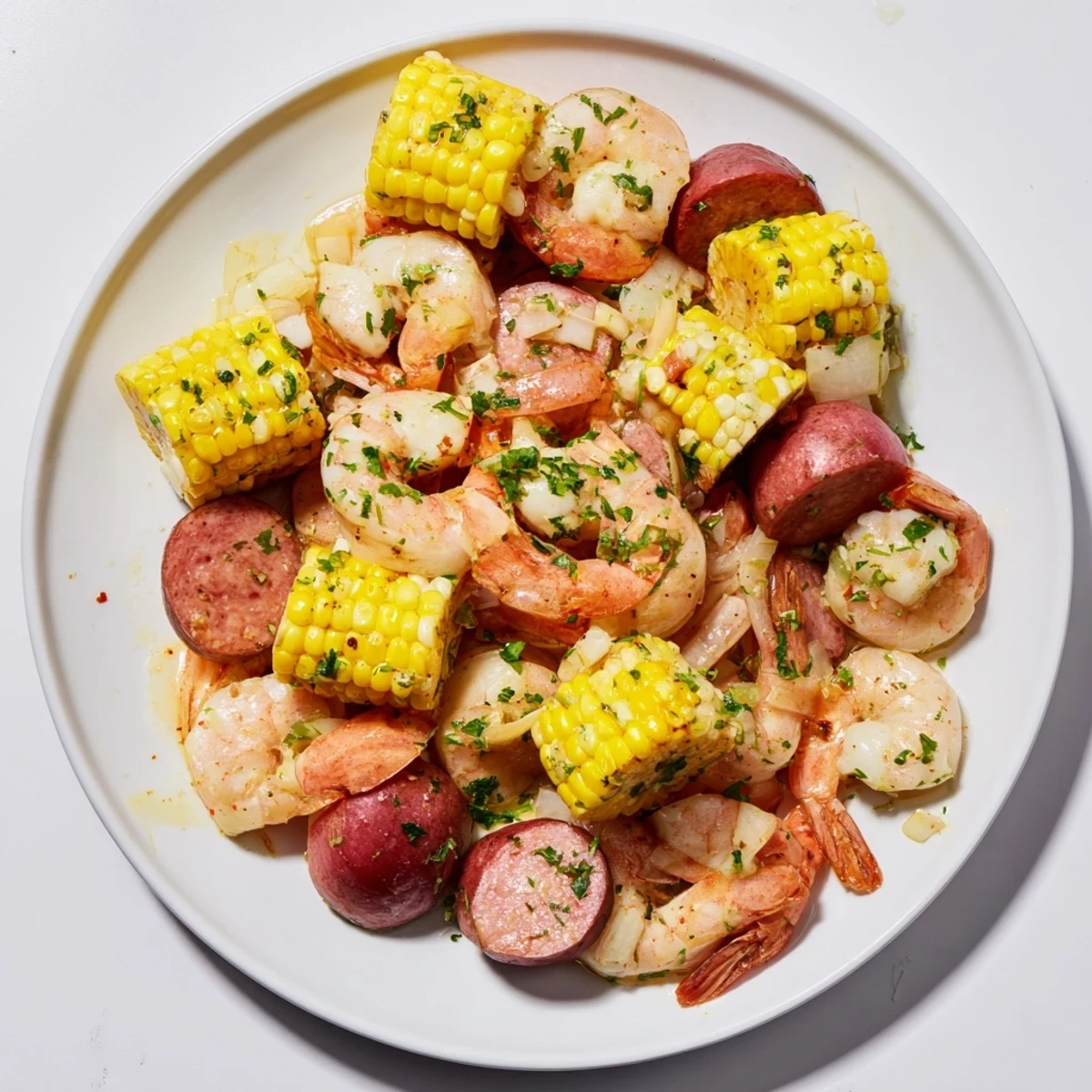 Flavorful Seaside-Inspired Shrimp Boil in a Single Pot, a colorful seafood feast ready to serve.