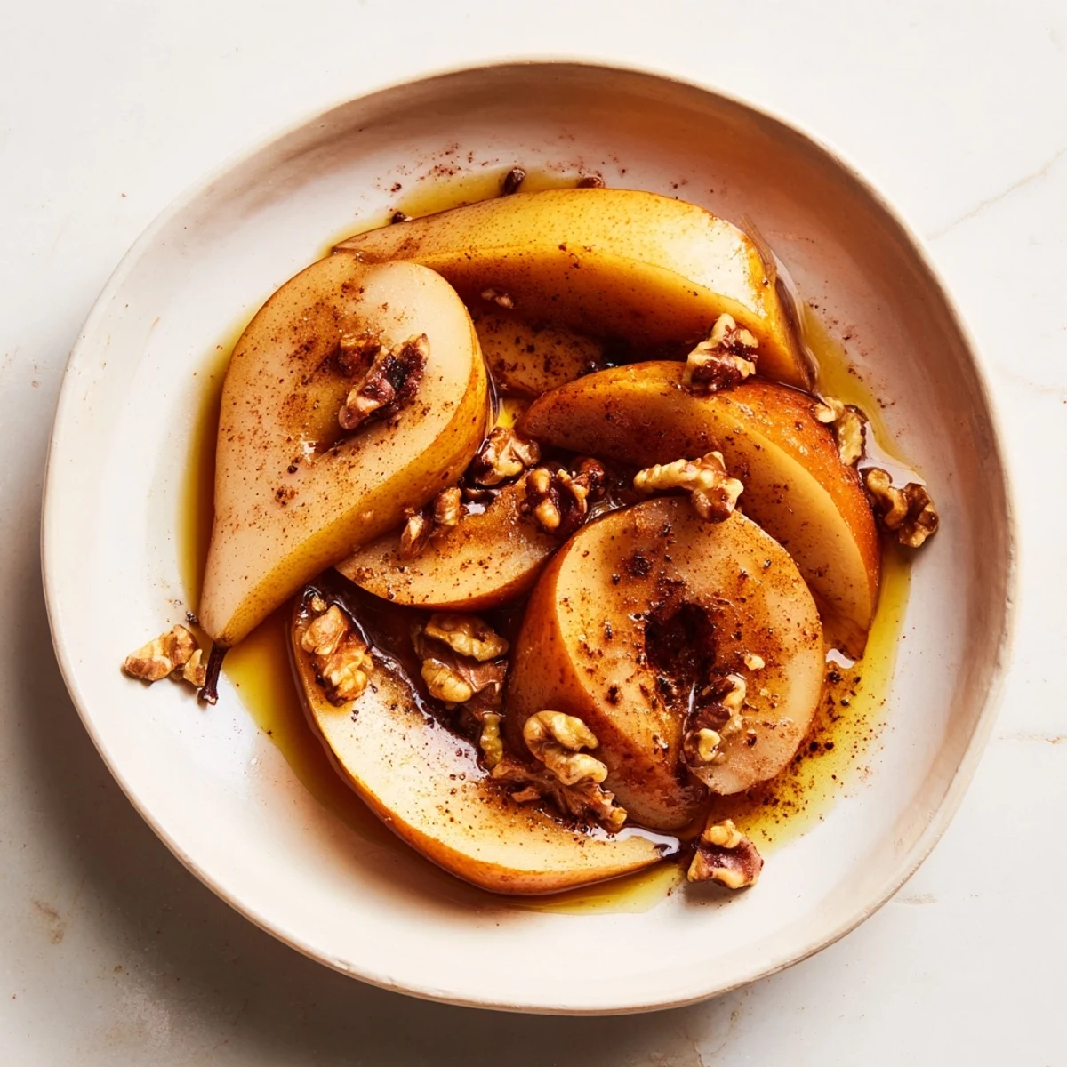 Beautiful Maple-Warm Cozy Plate dessert: Served warm with yogurt for a cozy autumn delight and dessert.