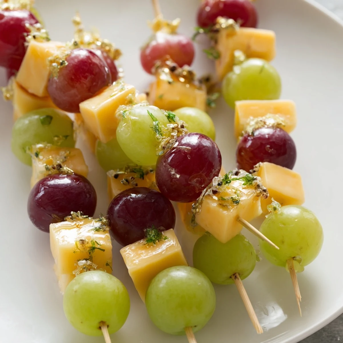 Sparkling Grape Cheese Skewers
