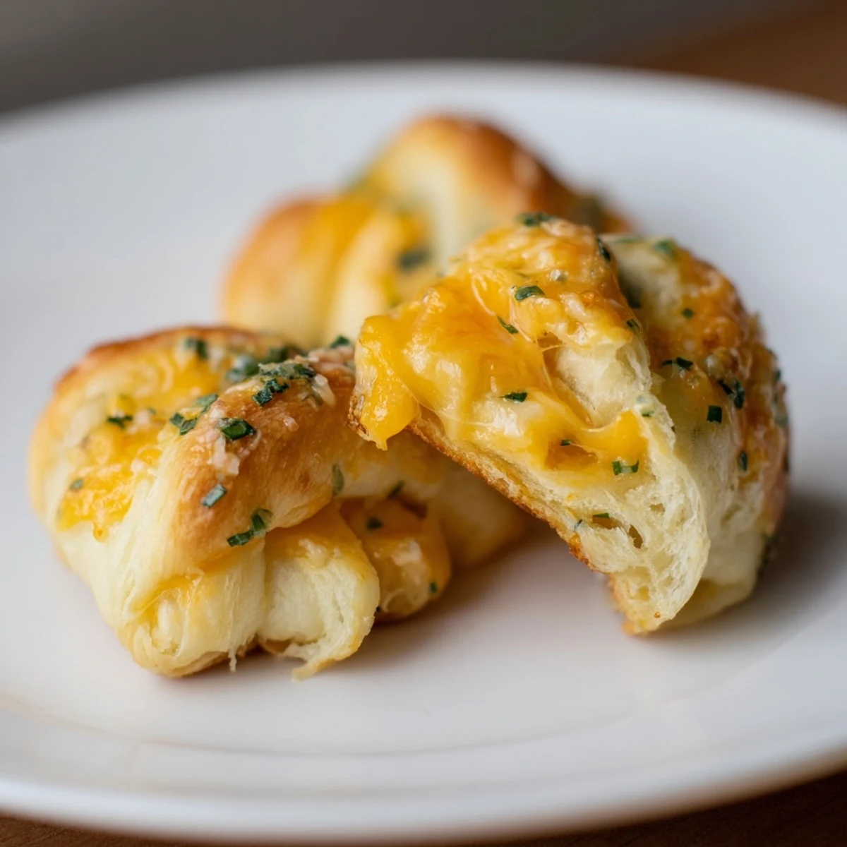Melted cheese oozes from inside these warm Savory Rolls: Crescent Roll Baked Cheese Bites, perfect for sharing.