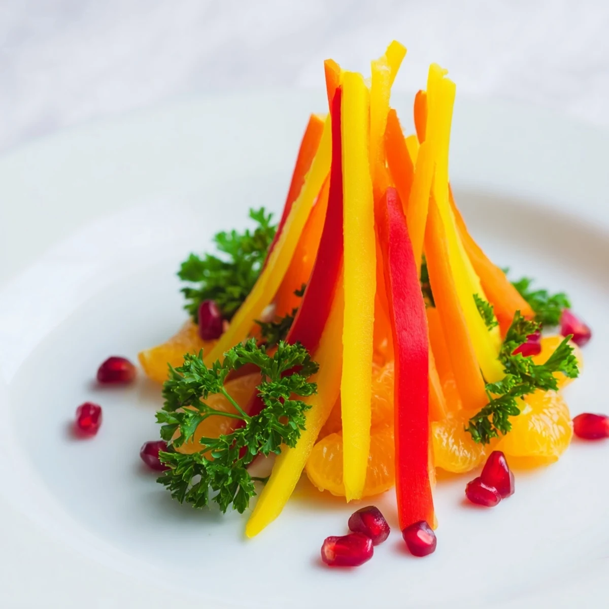 Edible Bonfire Warmth Centerpiece, featuring colorful veggie "flames," ready for a festive autumn appetizer.