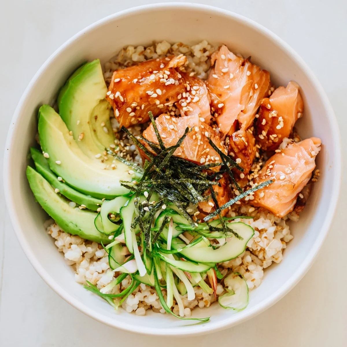 Japanese Salmon Chicken Bowl