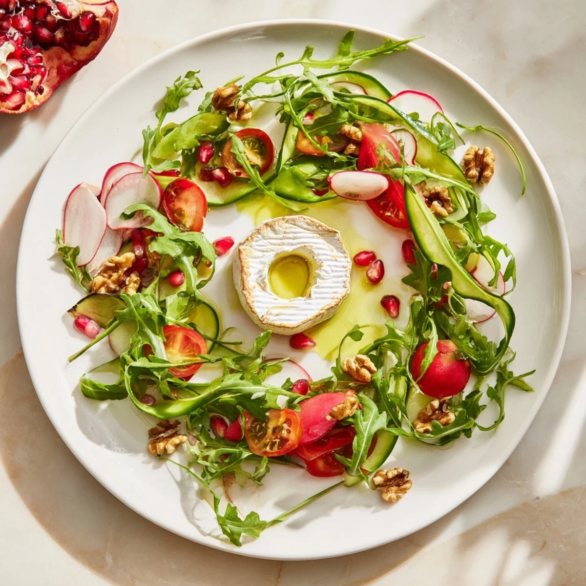 Get inspired by this beautiful Zenith Point salad; a flavorful vegetarian appetizer is ready.