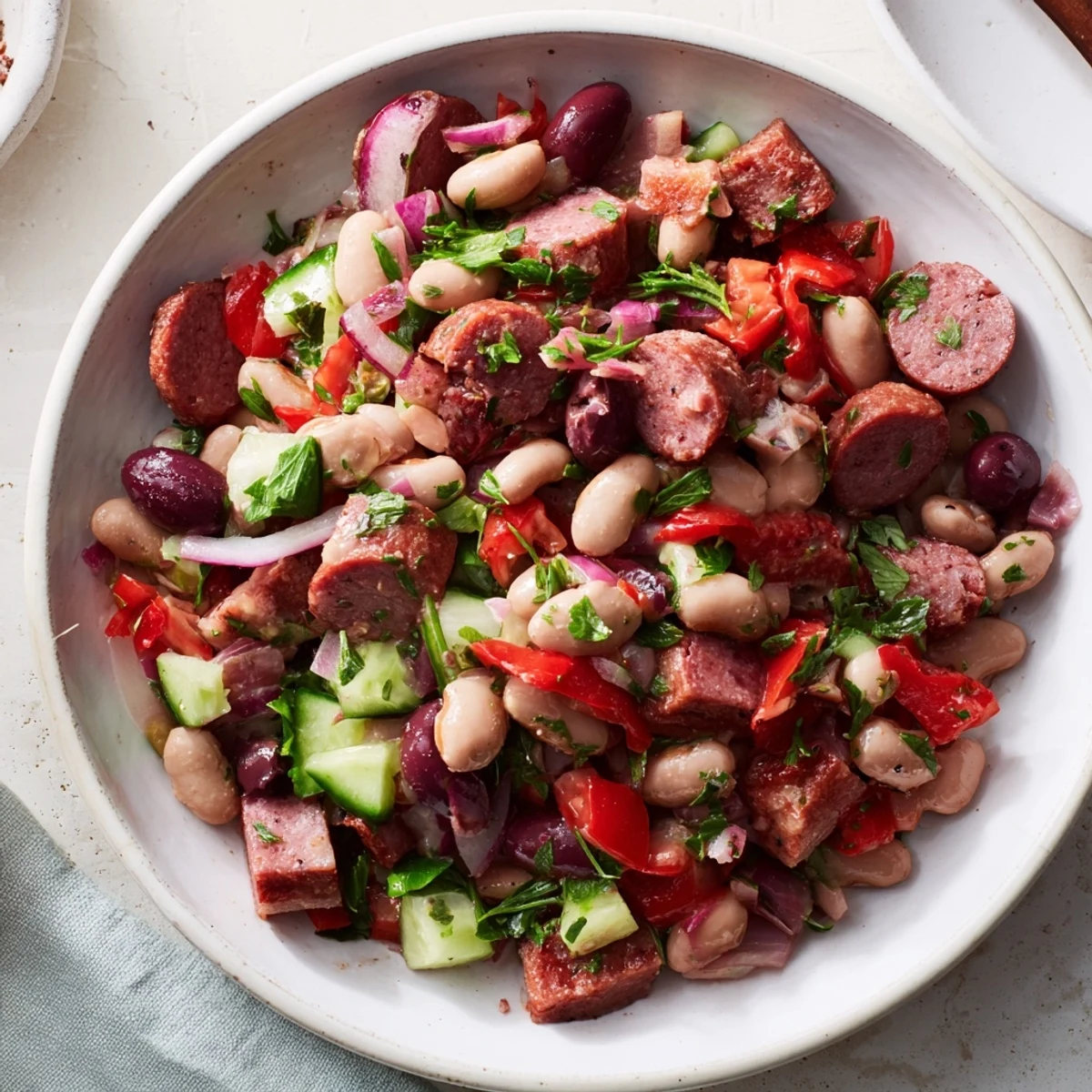 Mediterranean Dense Bean Salad