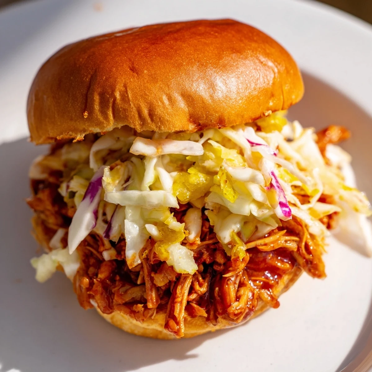 Tender BBQ Jackfruit sliders, overflowing with smoky jackfruit, served on toasted buns for a vegan feast.