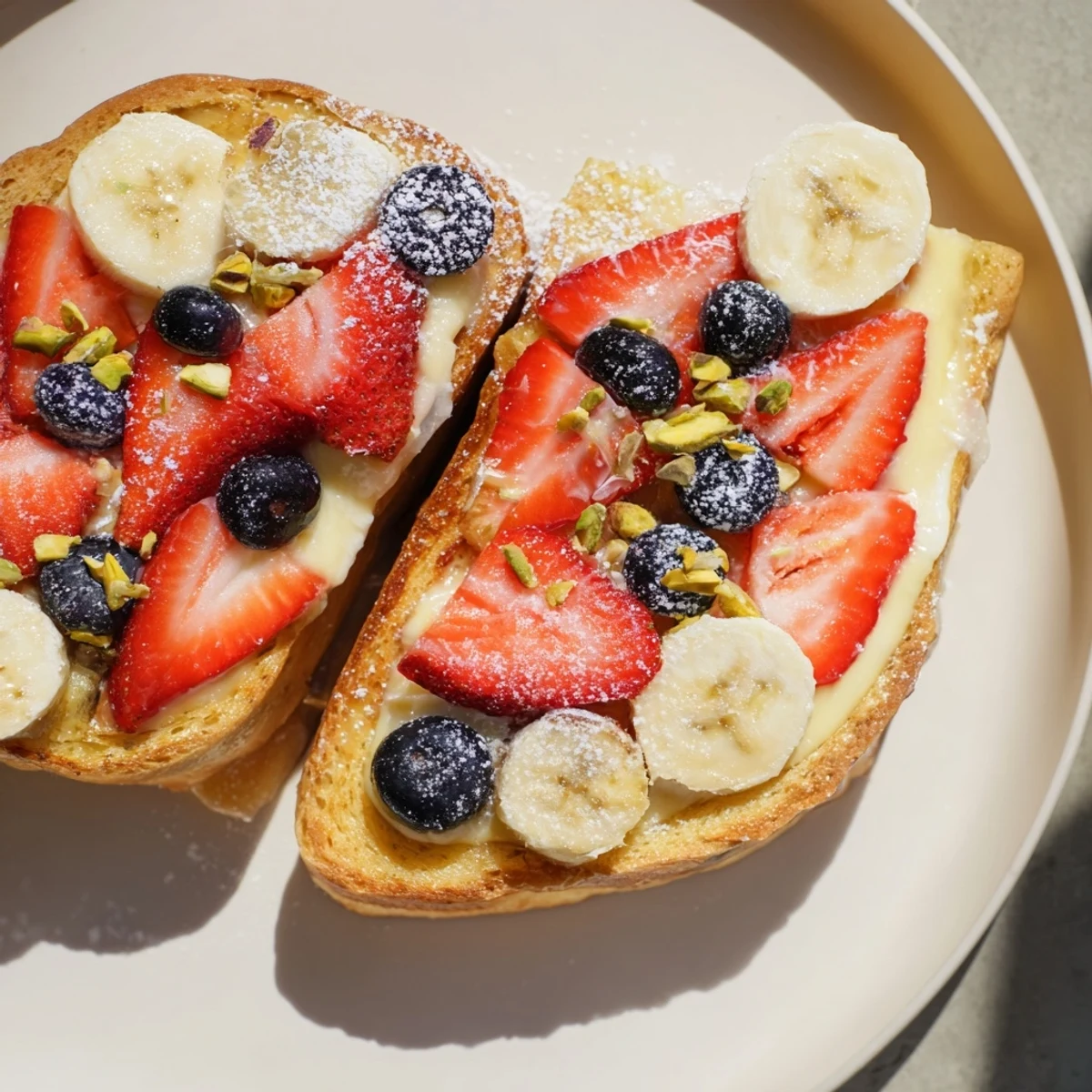 Baked Viral Yogurt Toast features a golden crust and sweet, creamy yogurt filling with fresh berries.
