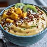Tropical Mango Chili Lime Smoothie Bowl, a refreshing breakfast with tangy lime kick.