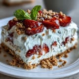 Cool, creamy layers in Memorial Day Icebox Cake, ready for slicing.