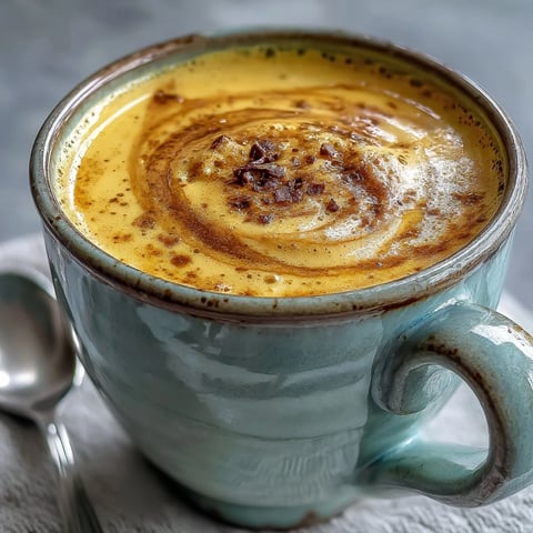 Creamy Turmeric and Ginger Golden Milk steams in a rustic mug, topped with a cinnamon stick and drizzle of honey.