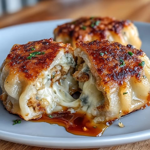 Golden-brown pan-fried Chīzu Imomochi glazed in sticky soy-honey sauce, served warm on a plate.