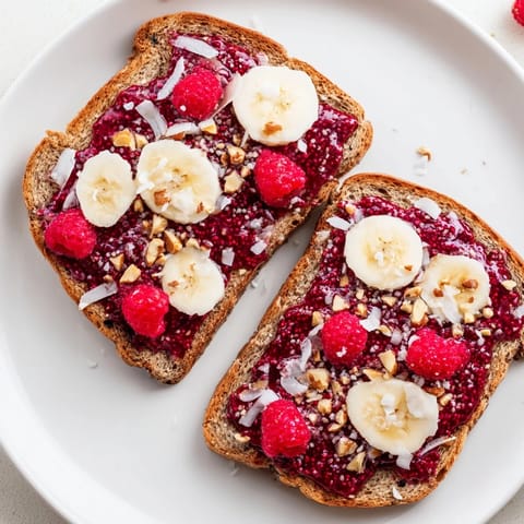Raspberry Chia Jam Toast