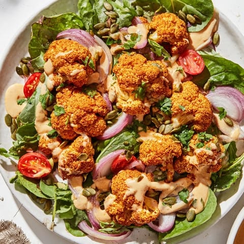 Crispy Cauliflower Salad Tahini