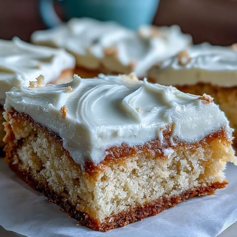 Almond Flour Sugar Cookie Bars with creamy frosting, displayed on a white plate for a gluten-free dessert. 