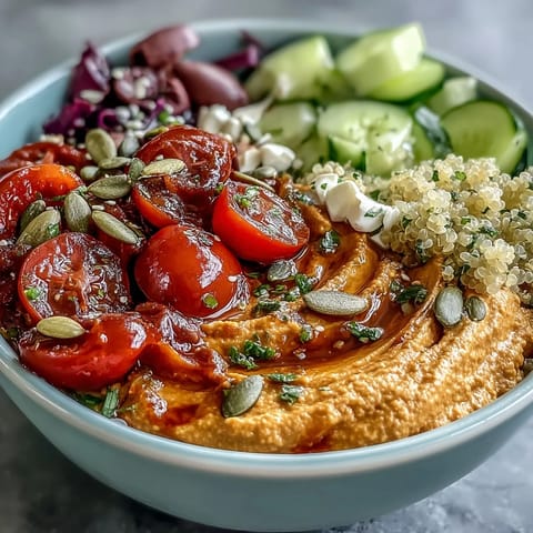 Vegan Roasted Red Pepper Hummus