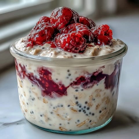 Overnight Oats Raspberry Chia