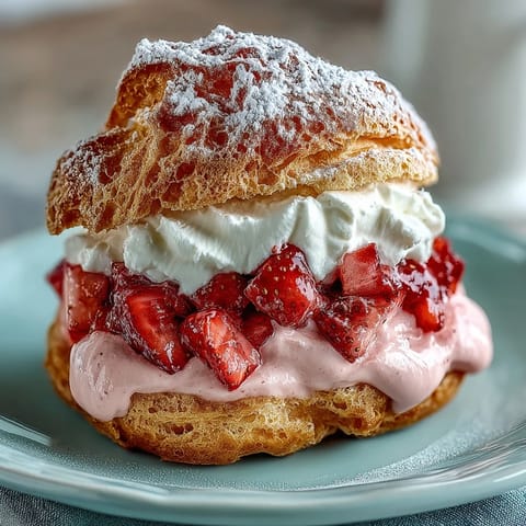Valentine Strawberry Cream Puffs