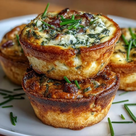 Delicate mini quiches featuring spinach feta, mushroom Gruyère, and ham Swiss, ideal for elegant appetizers.  