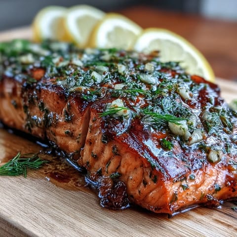 Cedar Plank Salmon Garlic Dill