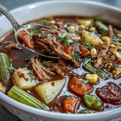 Hearty Kentucky Derby Burgoo Stew, a flavorful slow-cooked Southern delight.