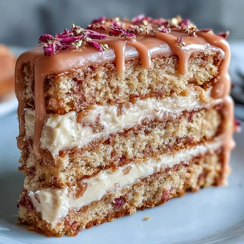 Bridal Shower Rosé Velvet Cake, a stunning pink dessert with elegant gold accents.