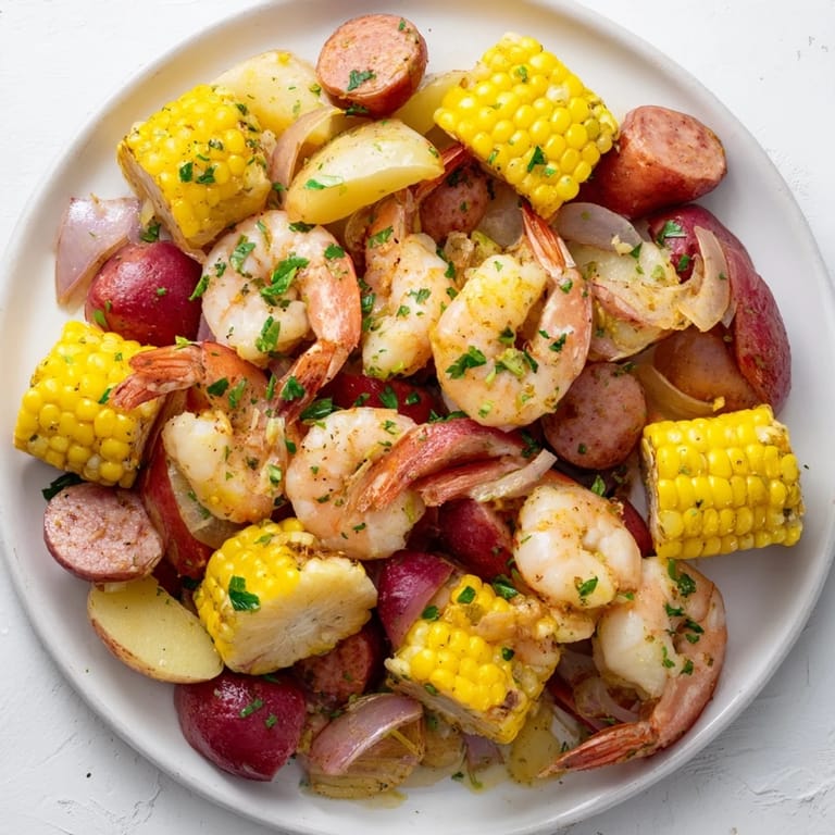 Steaming shrimp and vegetables in this one-pot Seaside-Inspired Shrimp Boil recipe look amazing!