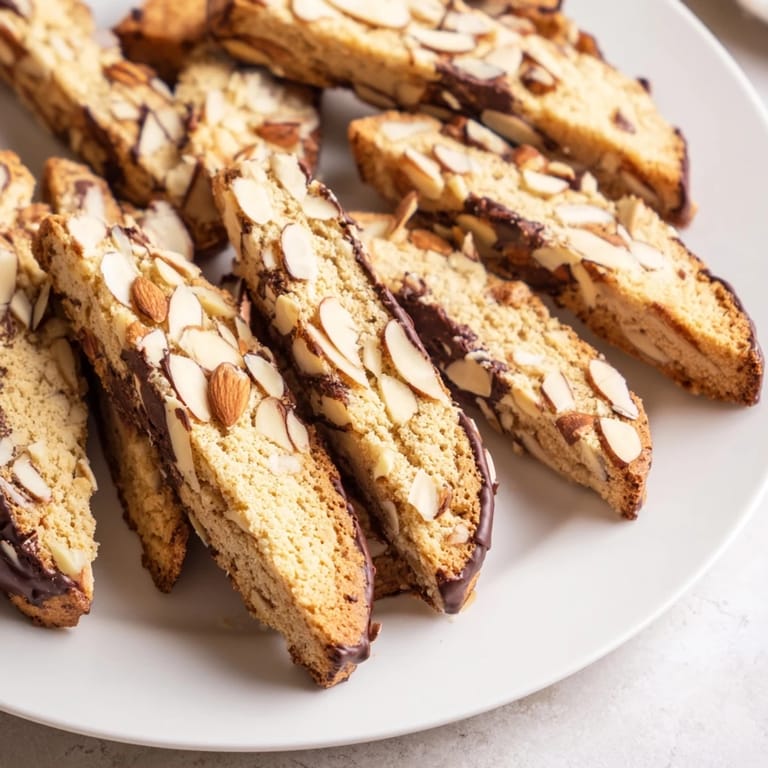 Fragrant, toasted almonds and vanilla create irresistible Soft Sweet Almond Biscotti ready to enjoy.