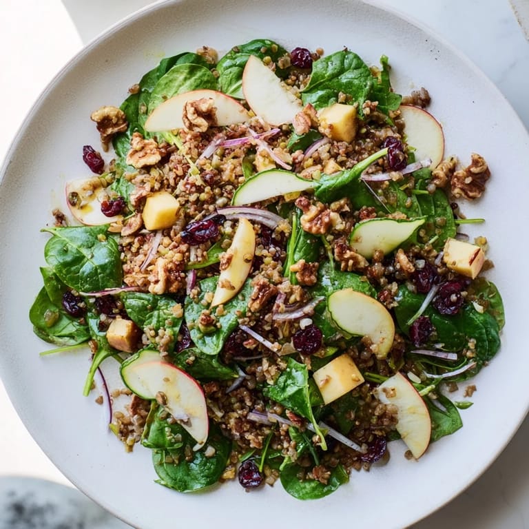 This Light Wild Rice and Cranberry Salad features fluffy wild rice, sweet cranberries, and crunchy nuts, ready to eat.