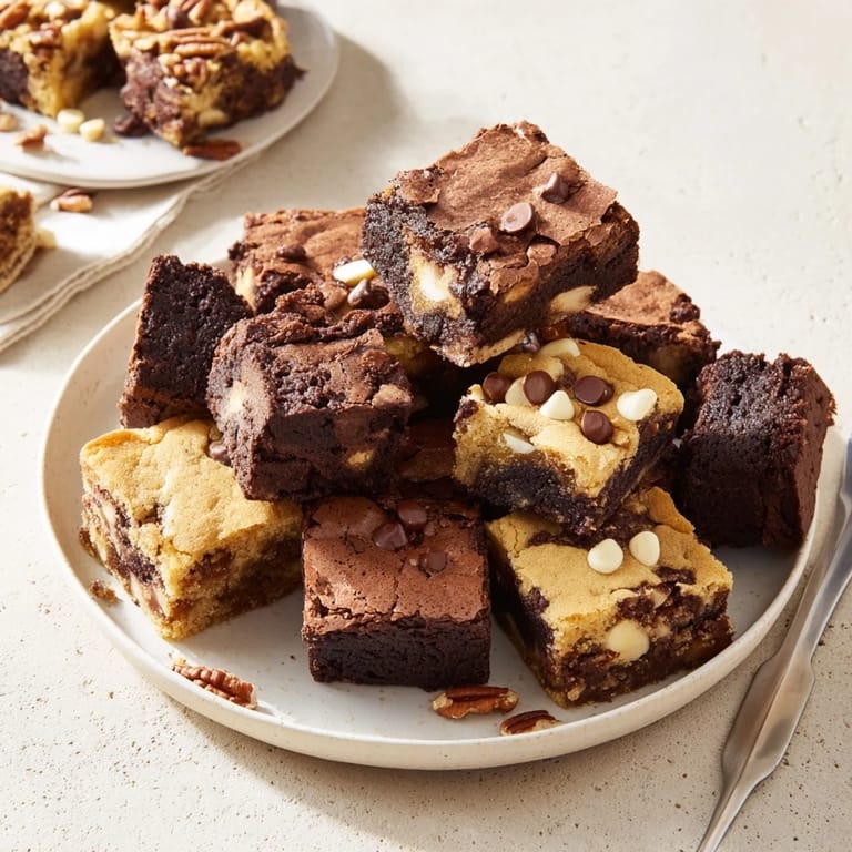 Beautifully arranged Dessert Platter with brownies and blondies, ready for your sweet tooth.