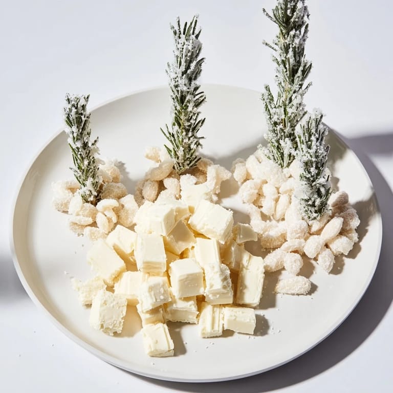 Sweet rosemary "pines" stand tall amidst cheddar "snowdrifts" in this Frosted Pine cheese platter.