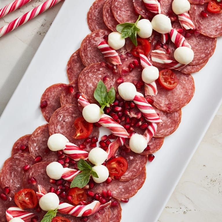 Get holiday-ready with this beautiful Candy Cane Zigzag charcuterie board, perfect for sharing and easy to assemble.
