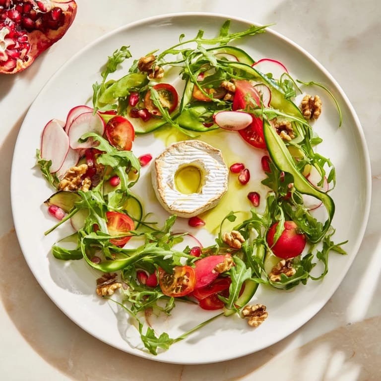 Get inspired by this beautiful Zenith Point salad; a flavorful vegetarian appetizer is ready.