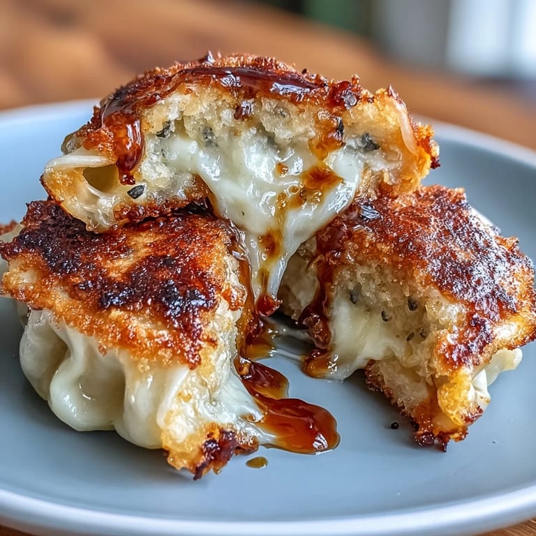 Freshly cooked Chīzu Imomochi dumplings stacked high with sesame seeds and scallions for garnish.