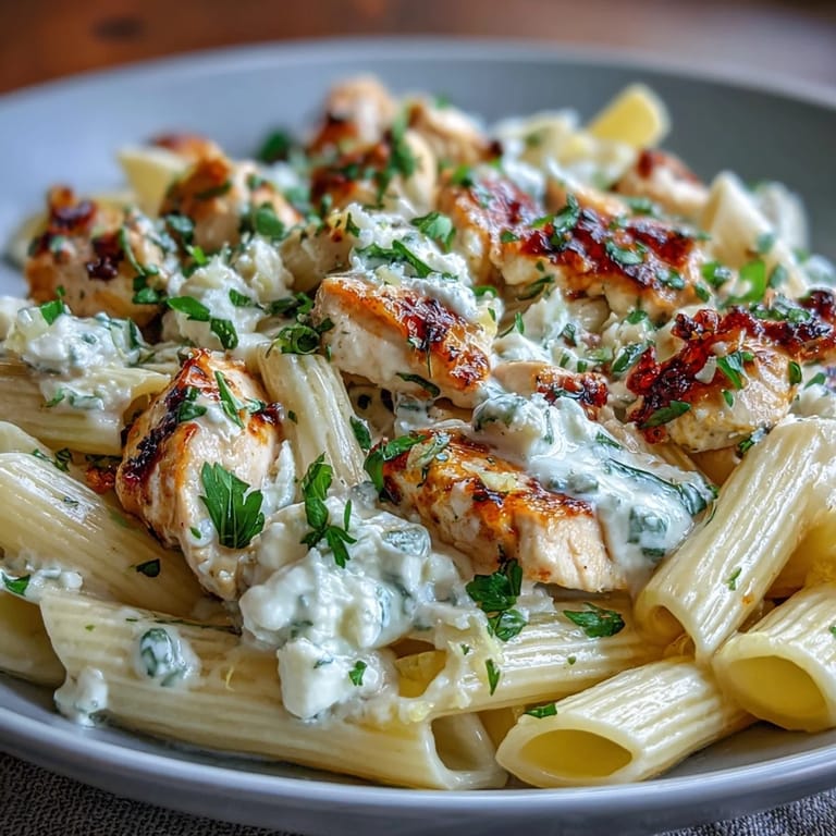 A skillet of Creamy Lemon Feta Chicken Pasta with grated Parmesan and lemon zest, ready for a family dinner.