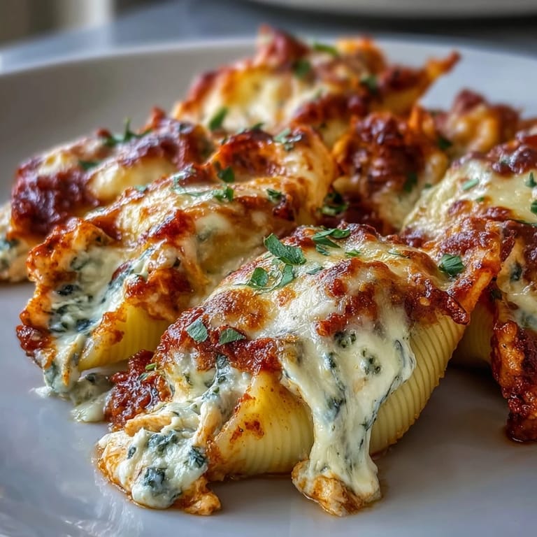 Hearty Italian-American Pesto Lasagna Stuffed Shells served with green salad and Pinot Grigio.