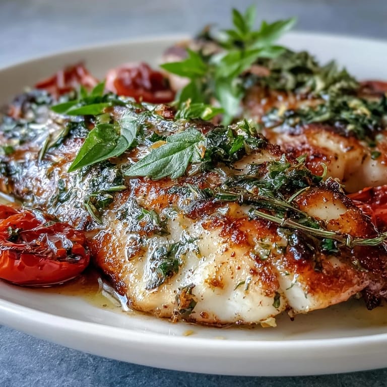 Flavorful sheet pan garlic herb tilapia with zucchini and cherry tomatoes, a simple and nutritious weeknight meal.