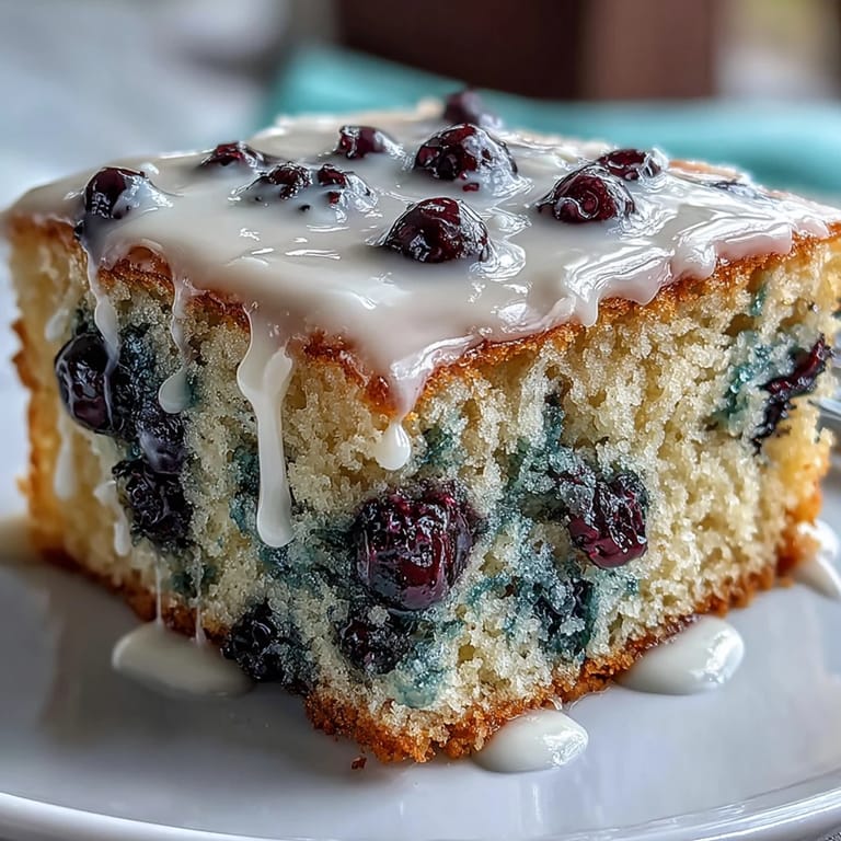 A tender blueberry lemon sheet cake with a zesty aroma, topped with a delicate icing perfect for any celebration.