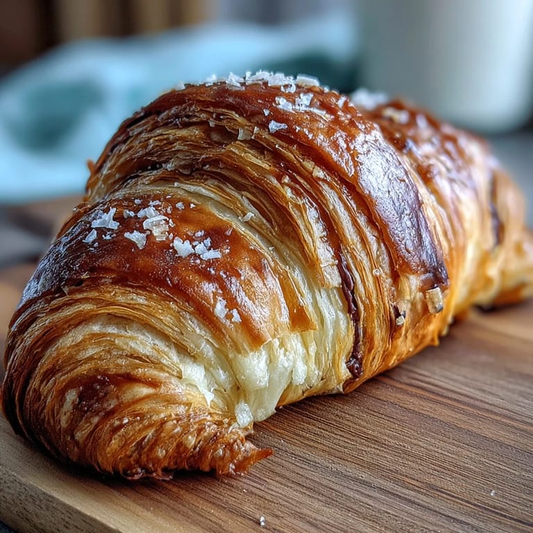 Buttery sourdough croissants with a luscious dark chocolate center, perfect for an elegant breakfast or indulgent treat.  