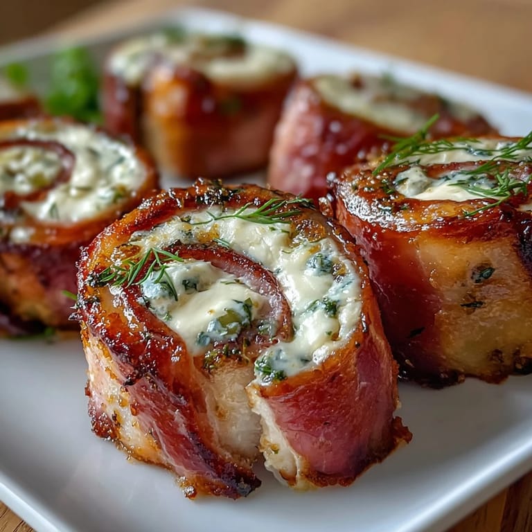 These simple ham, cream cheese, and pickle roll-ups are a hit at parties, offering a creamy, tangy, and satisfying appetizer.