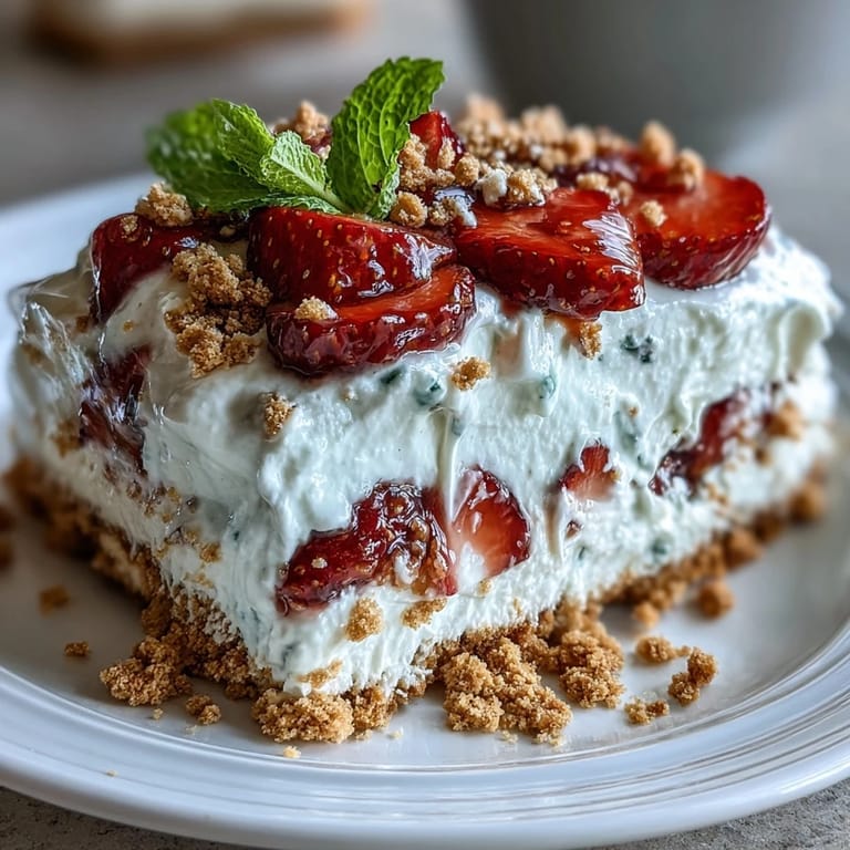 Cool, creamy layers in Memorial Day Icebox Cake, ready for slicing.