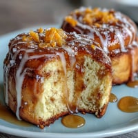 Fluffy orange rolls with fresh zest, baked golden and drizzled with citrus glaze for a bright breakfast treat.  